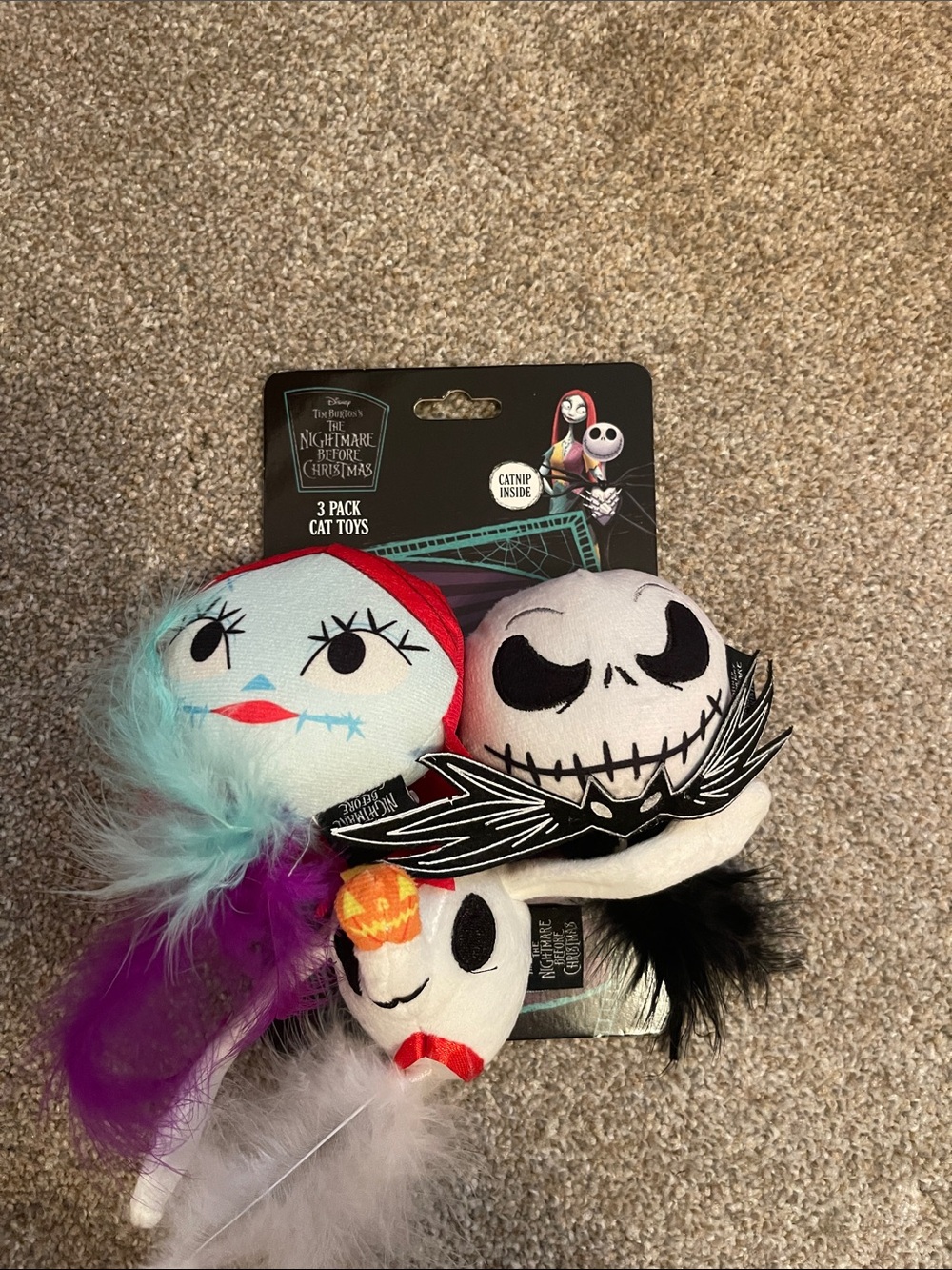 Disney The Nightmare Before Christmas Plush Cat Toy Set - Multi